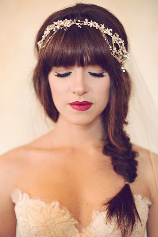 wedding hairstyles with bangs haircut