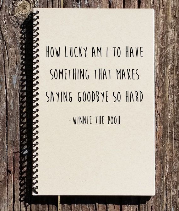 Goodbye Gift Winnie The Pooh Notebook Saying Description Goodbye Gift Winnie The Pooh