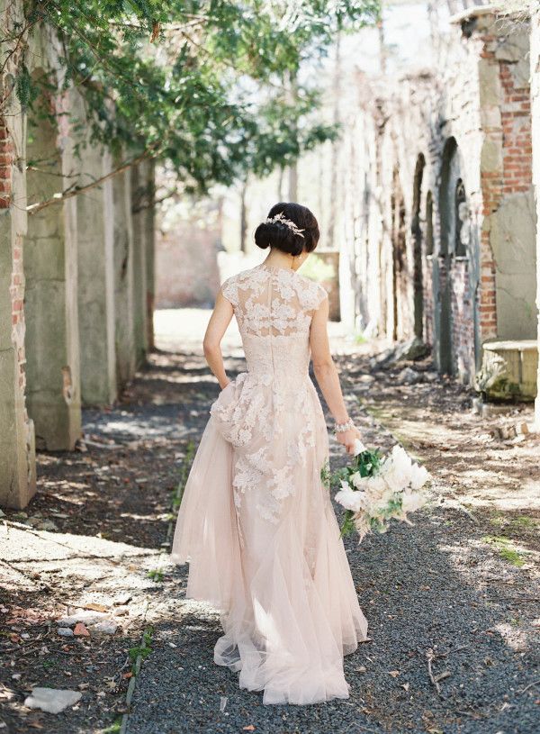 Reem Acra Blush Wedding Dress Weddings Dresses