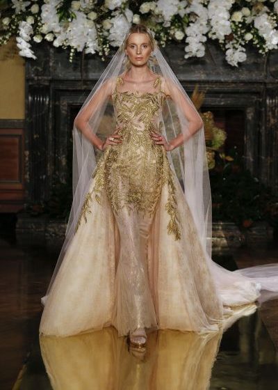 Metallic Wedding Dresses 2018