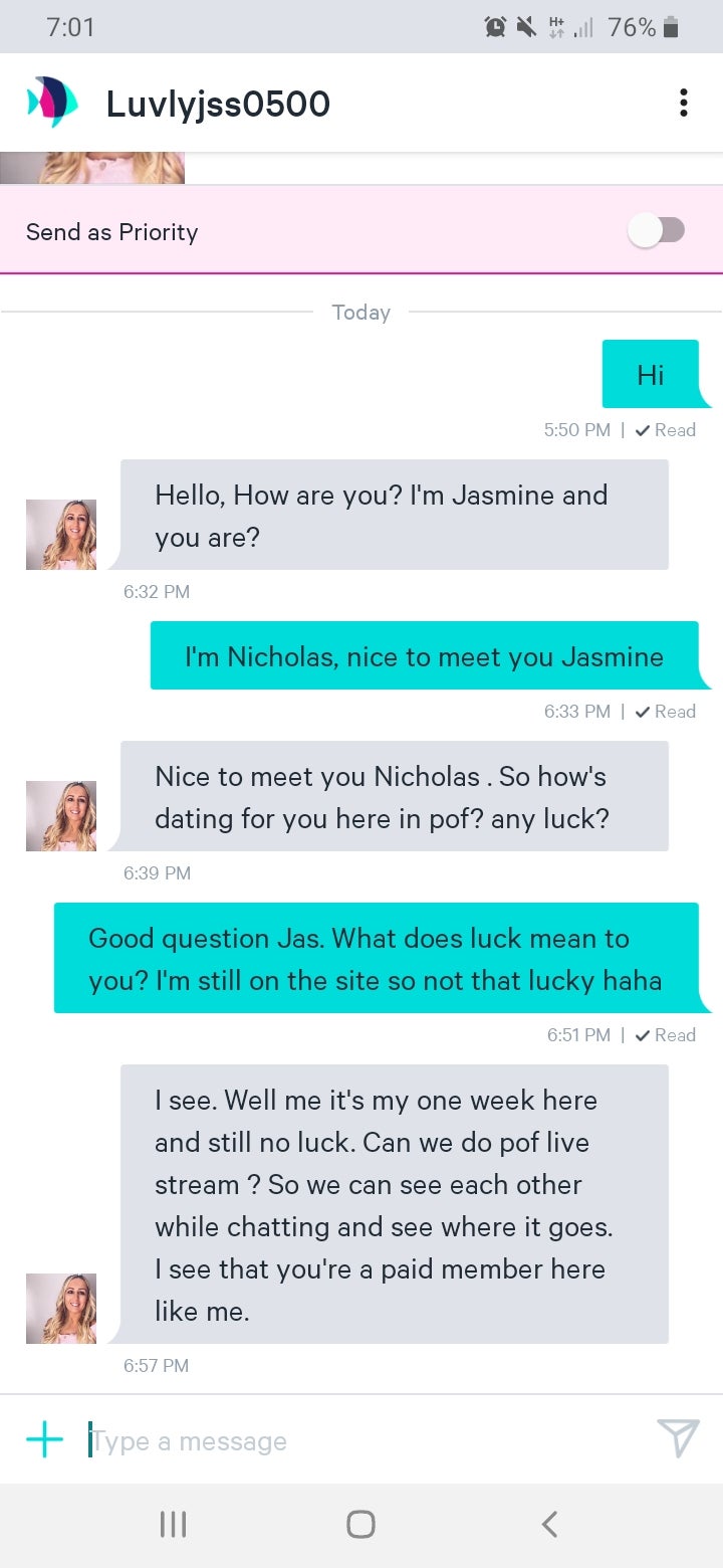 Site pof scams dating Pretty terrifying